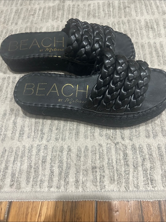 Beach By Matisse Shoes - Beach by Matisse Black Braided Slide Sandals